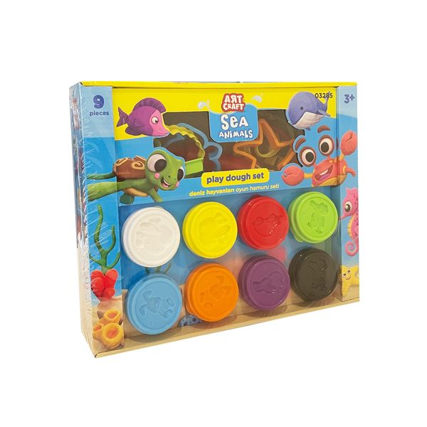 خمیر بازی مدل Sea Animals Play Dough Set کد 03285 مجموعه 17 عددی