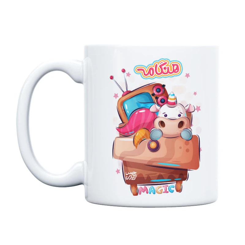 ماگ حس آمیزی طرح  تکشاخ مدل هنگامه 