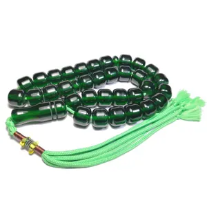 تسبیح مدل سندلوس مدل حبه ای با رنگ سبز تیره