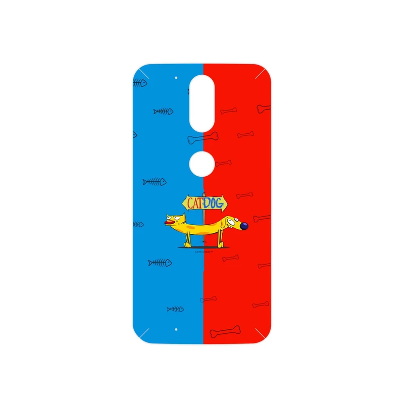 برچسب پوششی ماهوت مدل CatDog مناسب برای گوشی موبایل موتورولا Moto G4