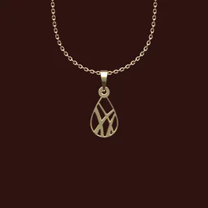 گردنبند طلا 18 عیار زنانه مدوپد مدل هندسی کد X2-1-1271