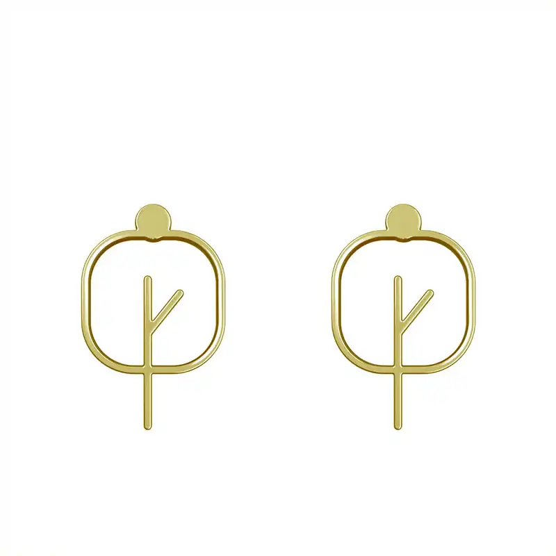 گوشواره طلا 18 عیار زنانه مدوپد مدل درخت کد GA1-15834