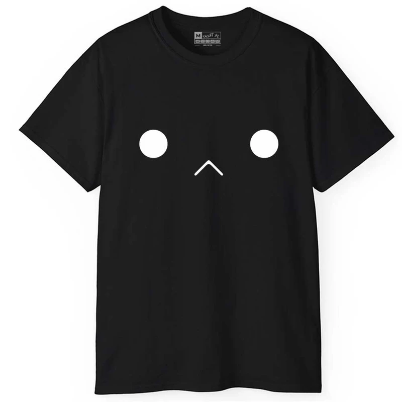 تی‌شرت آستین کوتاه مردانه پاد آفرین مدل صورتک ناراحت کد 60