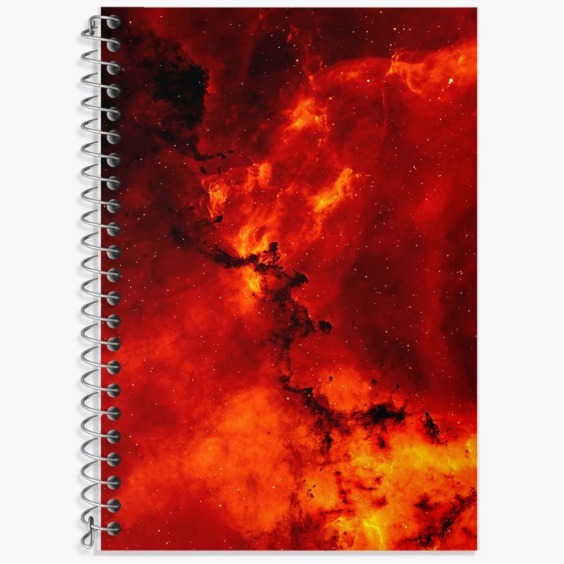 دفتر زبان 50 برگ خندالو مدل سه خط طرح کهکشان کد F266