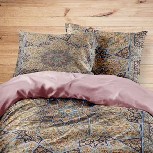 سرویس روتختی مدوپد طرح فرش قم گنبدی مدل C-Ghom091 یک نفره 4 تکه