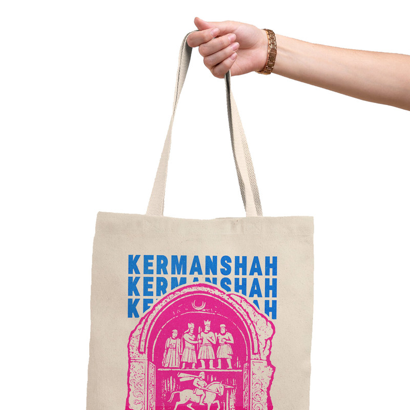 ساک خرید ترمه طراحان ایده مدل نماد طاق بستان کرمانشاه کد map0061 - L