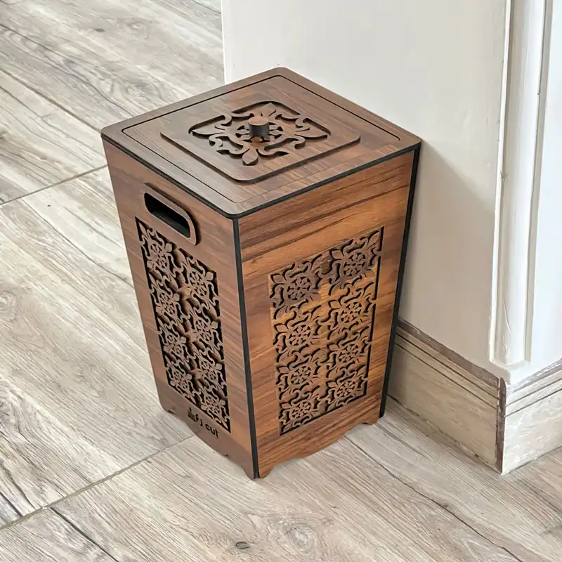 ست سطل و جای دستمال اف جی کات طرح گل