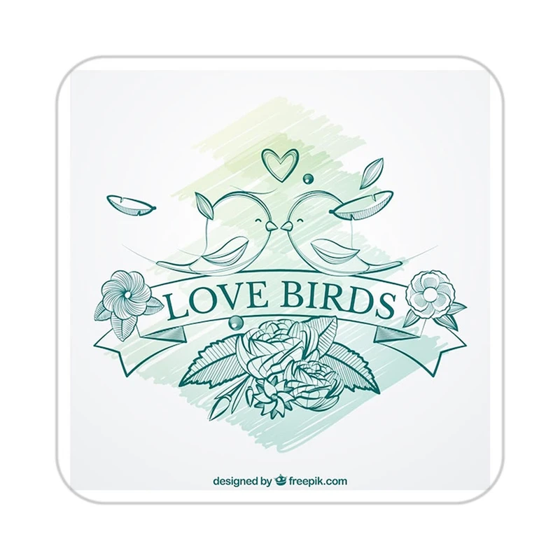 زیر لیوانی کاکتی طرح عاشقانه مدل mp37884