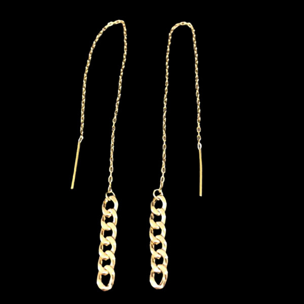 گوشواره طلا 18 عیار زنانه دوست خوب مدل dk495 - 2