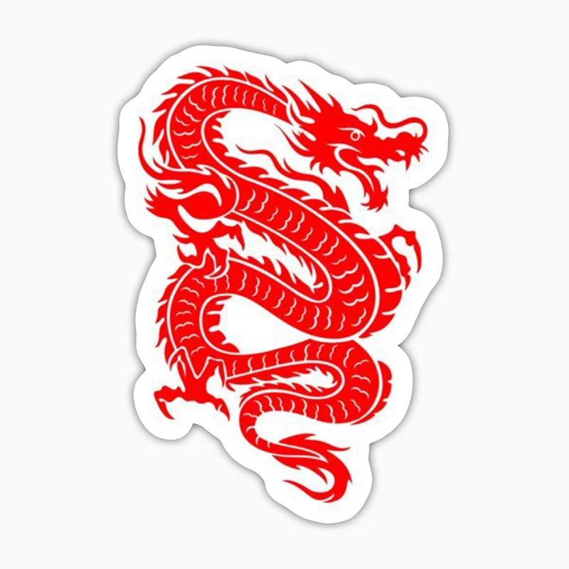 استیکر لپ تاپ و موبایل بووم طرح Red Dragon کد LA73
