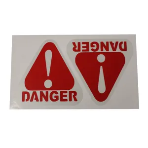  برچسب بدنه خودرو مدل گلاسه طرح مثلث خطر کد 02 بسته دو عددی