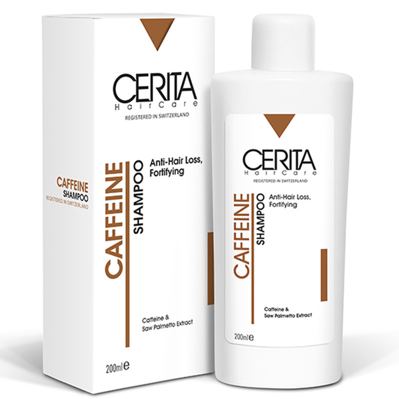 شامپو تقویت‌کننده و ضد ریزش سریتا مدل کافئین مناسب برای انواع مو حجم 200 میلی‌لیتر مجموعه 2 عددی