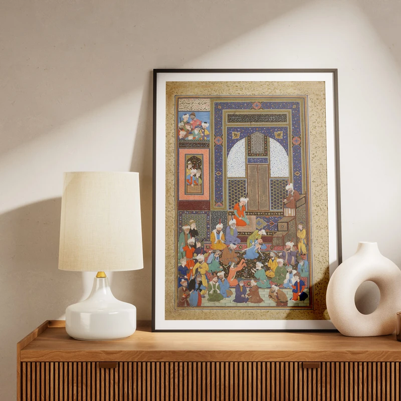 تابلو طرح محراب کد 0001 فریم سفید