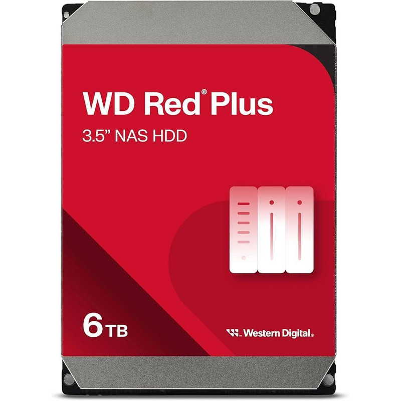 هارد دیسک اینترنال وسترن دیجیتال مدل RED PLUS WD60EFPX ظرفیت 6 ترابایت