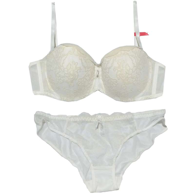 ست شورت و سوتین زنانه مدل AG رنگ شیری