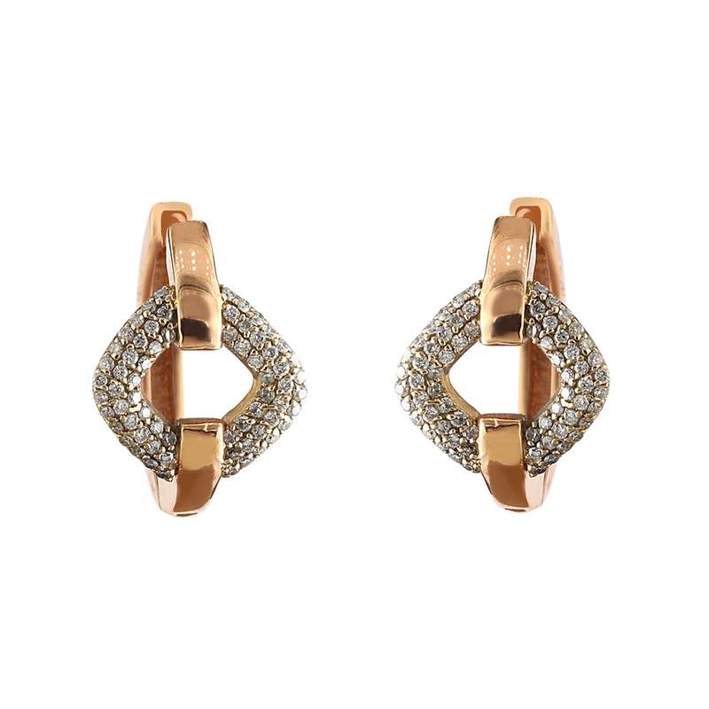 گوشواره طلا 18 عیار زنانه مدل 12306