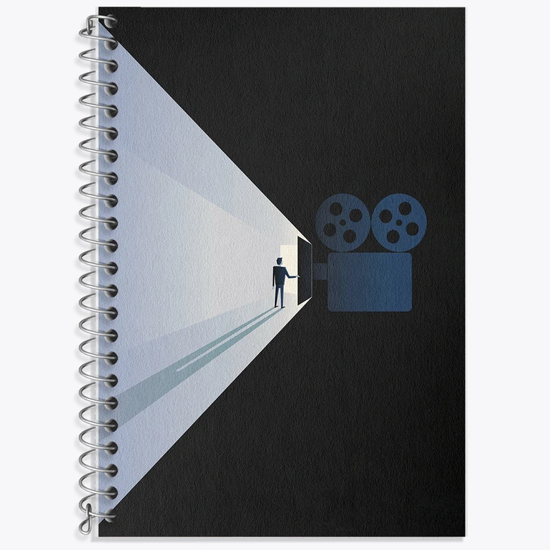 دفتر زبان 50 برگ خندالو مدل دو خط طرح فیلم زندگی کد F7368