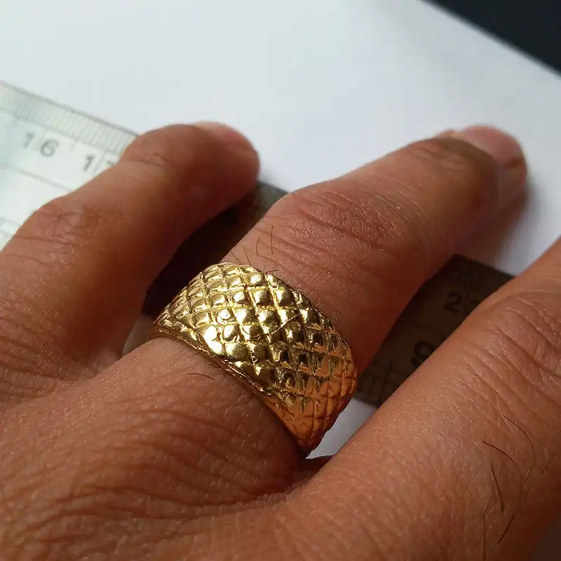 انگشتر مدل پوست ماری کد M-BRG3