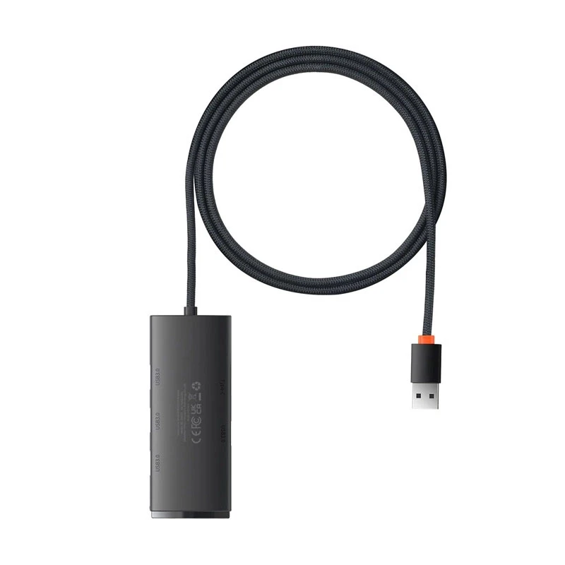 هاب USB-A چهار پورت بیسوس مدل Lite Series WKQX030101 