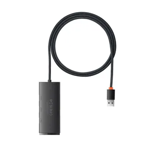 Baseus Lite Series WKQX030101 4 USB-A HUB - Black