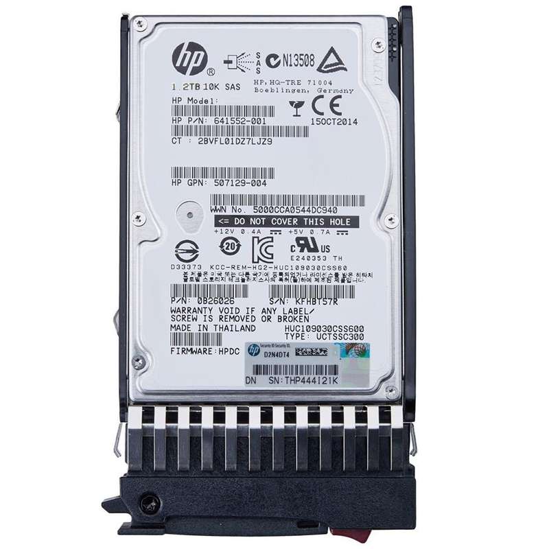 هارد دیسک اینترنال اچ پی مدل 1.2TB 12G 10K J9F48A ظرفیت 1.2 ترابایت 