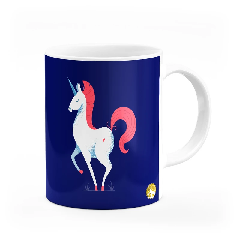 ماگ هومرو طرح یونیکورن اسب تک شاخ مدل MG9594