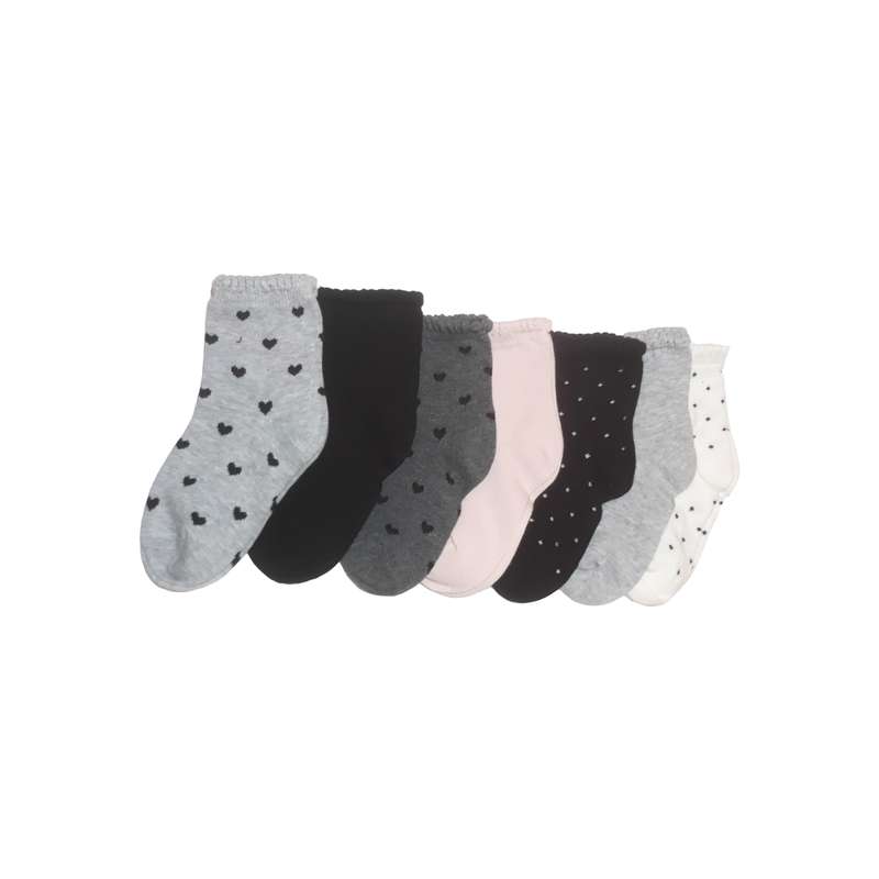 جوراب دخترانه اچ اند ام کد 3001 مجموعه 7 عددی