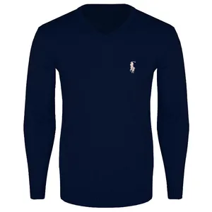 پلیور مردانه مدل یقه هفت کد SOR-7 رنگ سرمه ای