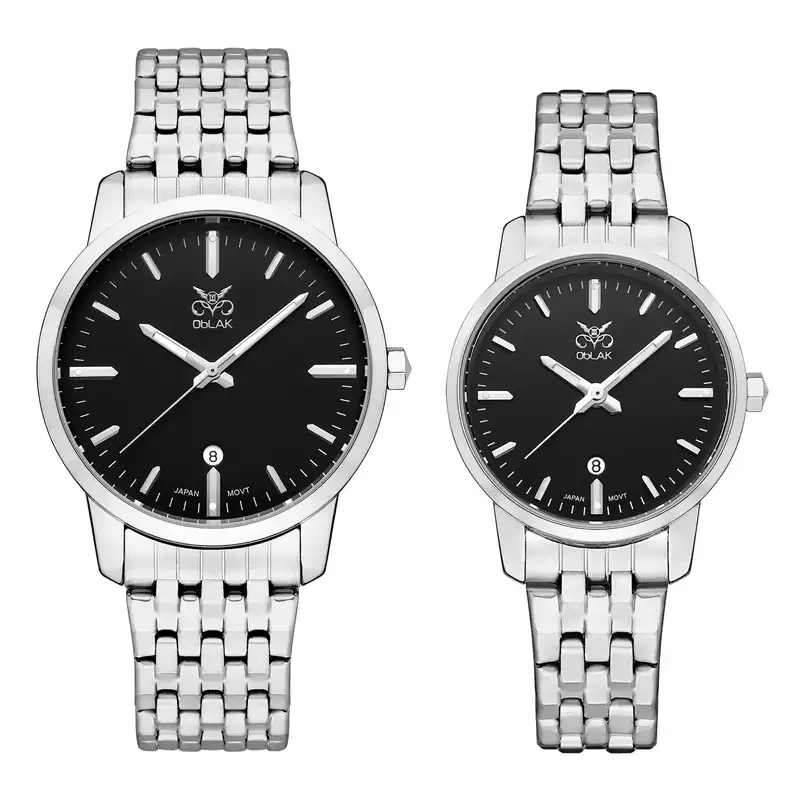 ست ساعت مچی عقربه ای اوبلاک زنانه و مردانه مدل 72701