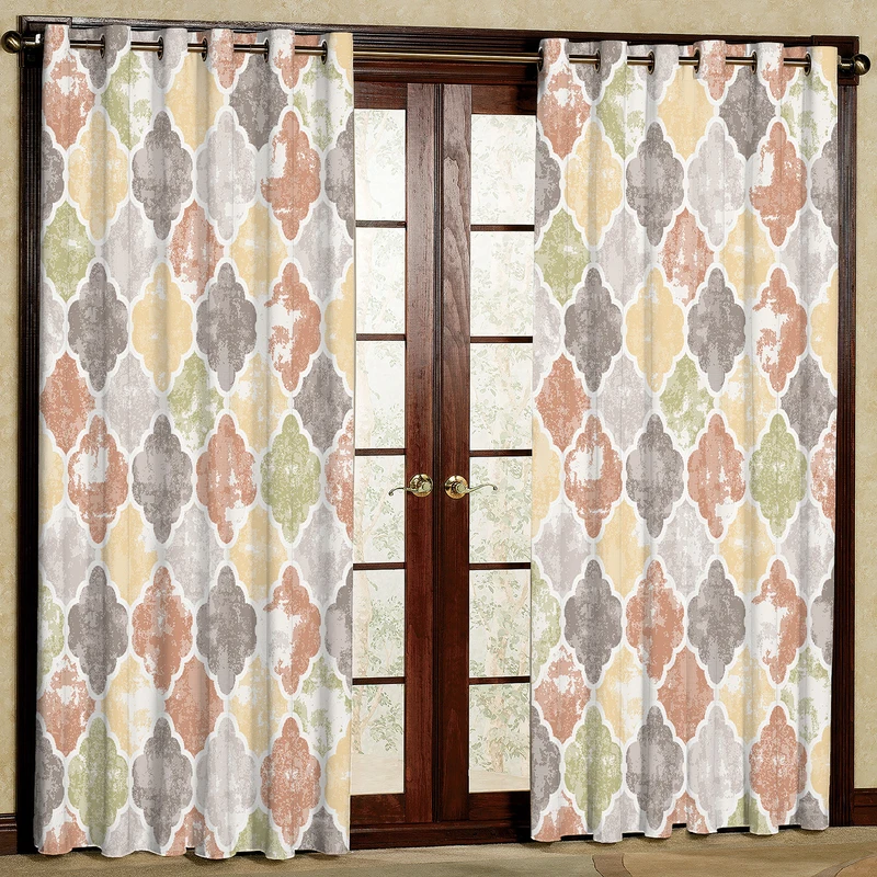   پرده مدل طرح دار مخمل پانچی کد 2309 سایز 140x280 سانتی متر