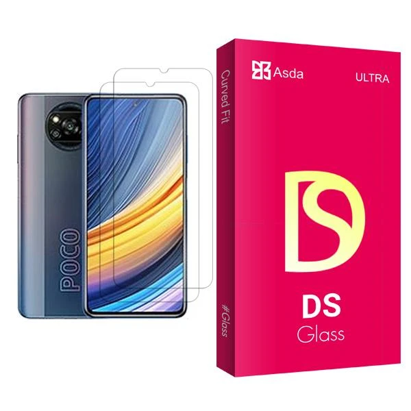 محافظ صفحه نمایش آسدا مدل DS Glass MIX002 مناسب برای گوشی موبایل شیائومی Poco X3 Pro بسته دو عددی