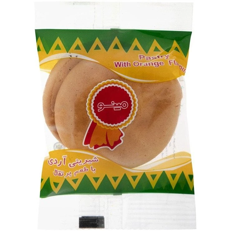 شیرینی آردی پرتقالی مینو - 30 گرم بسته 60 عددی