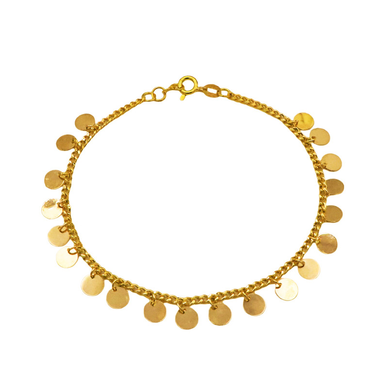 دستبند طلا 18 عیار زنانه گالری رحمانی مدل پولکی کد crt2 دستبند طلا 18 عیار زنانه گالری رحمانی مدل پولکی کد crt2