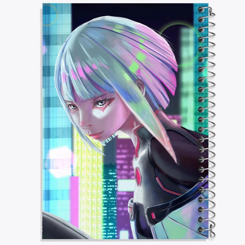 دفتر مشق 50 برگ خندالو مدل لوسی انیمه سایبرپانک کد 23977