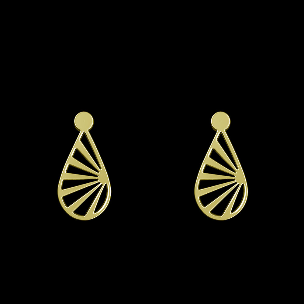 گوشواره طلا 18 عیار زنانه مدوپد مدل اشک کد GA1-10295