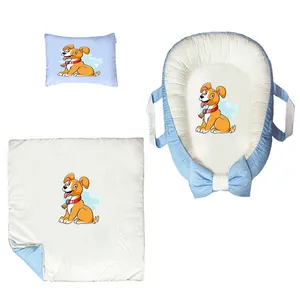 سرویس خواب سه تکه نوزاد ناریکو مدل گارد محافظ دار طرح سگ کد 0406
