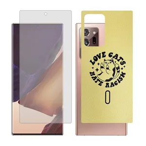 Glass Together model transparent screen protector suitable for Samsung Galaxy Note20 Ultra 5G mobile phone with cover sticker on the back of the phone