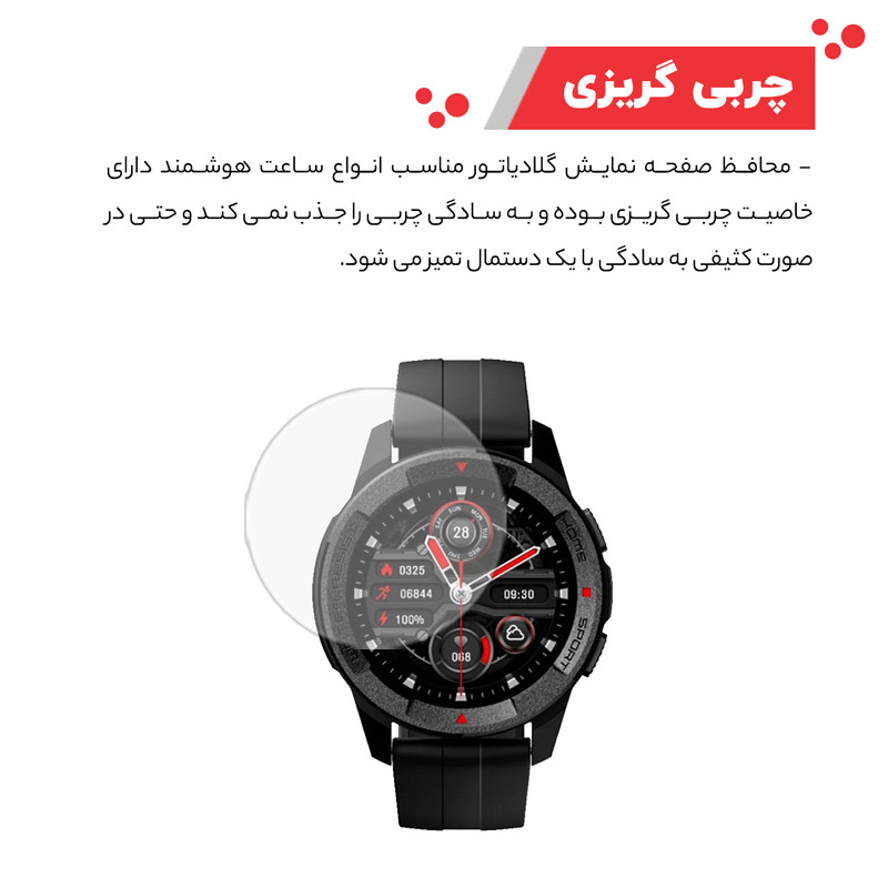 محافظ صفحه نمایش گلادیاتور مدل GWP1000 مناسب برای ساعت هوشمند شیائومی Mibro X1