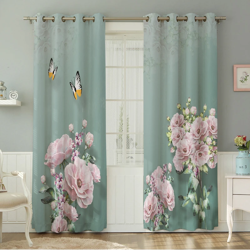 پرده نیروانا طرح گل   مدل مخمل کد 8403سایز 140×280 سانتی متر