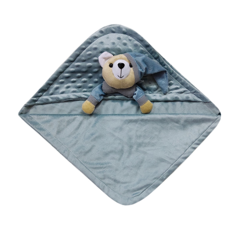 پتوی نوزادی مدل خرس کلاه دار کد 2 سایز 77×80 سانتی‌متر