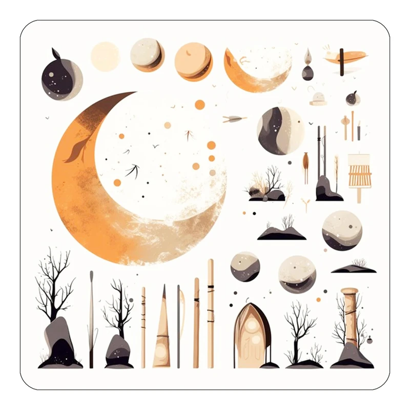 مگنت کاکتی طرح ماه و ستاره مدل mp54250