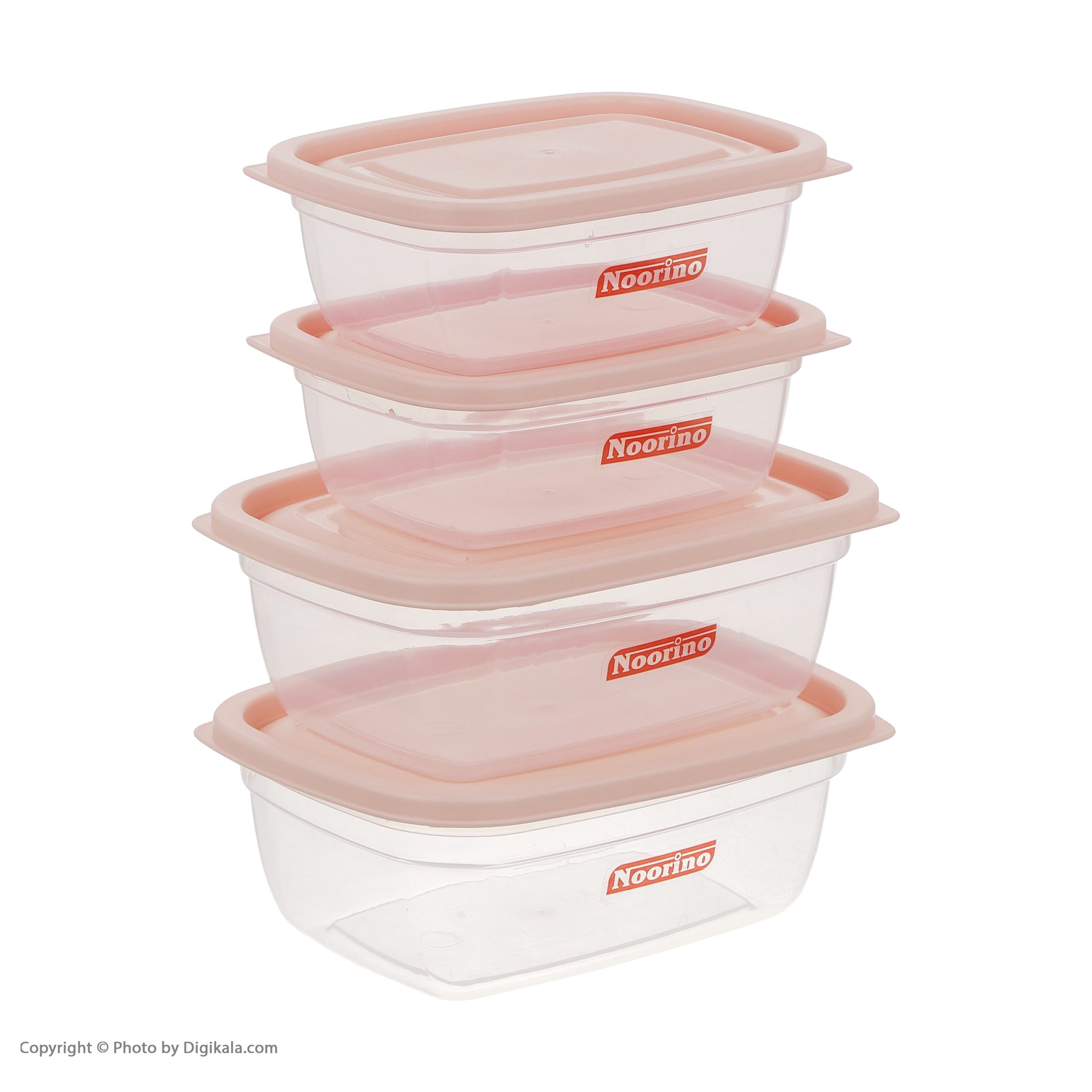 ظرف نگهدارنده نورینو مدل ترنج مجموعه 4 عددی
