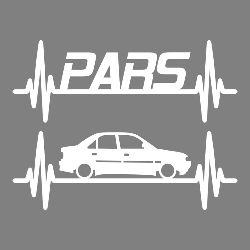 برچسب بدنه خودرو طرح ضربان قلب PARS کد MT-W408-409 مناسب برای پارس مجموعه 2 عددی 
