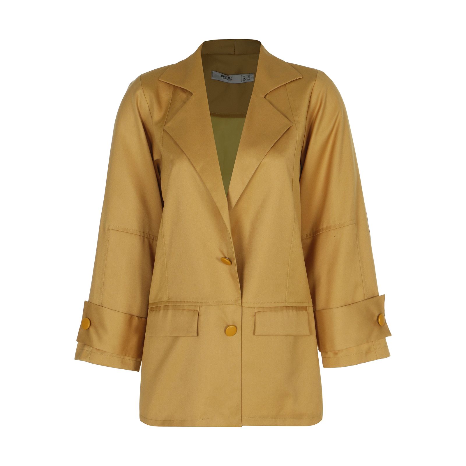 بارانی زنانه جاستیفای مدل W0414216RC-MUSTARD -  - 1