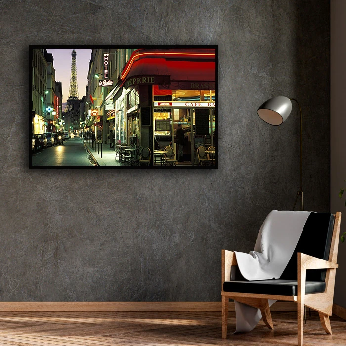 تابلو نوری بکلیت طرح منظره شهری پاریس مدل B-D1791