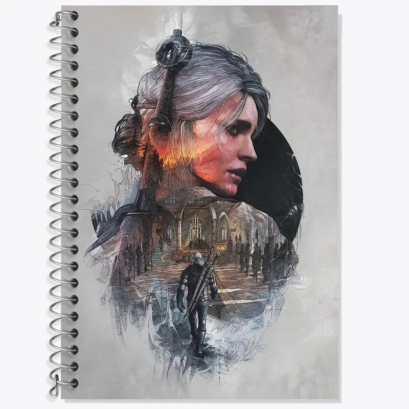 دفتر زبان 50 برگ خندالو مدل دو خط طرح سیری ویچر کد 30930