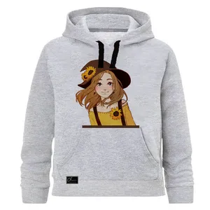 هودی دخترانه مدل GIRL کد J10 رنگ طوسی