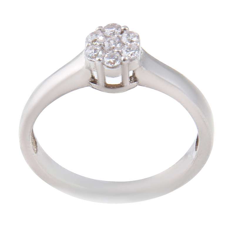 انگشتر نقره زنانه بازرگانی میلادی مدل فانتزی کد AWR_773