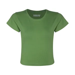 کراپ‌ تی‌شرت آستین کوتاه زنانه ایزی دو مدل 3843059879