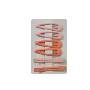 ست گیره مو و سنجاق مو دخترانه مدل روکش دار مجموعه 8 عددی